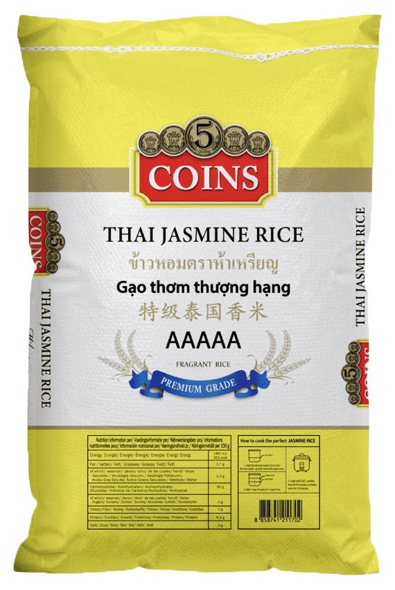 5 Coins Thai Jasmine Rice 18kg