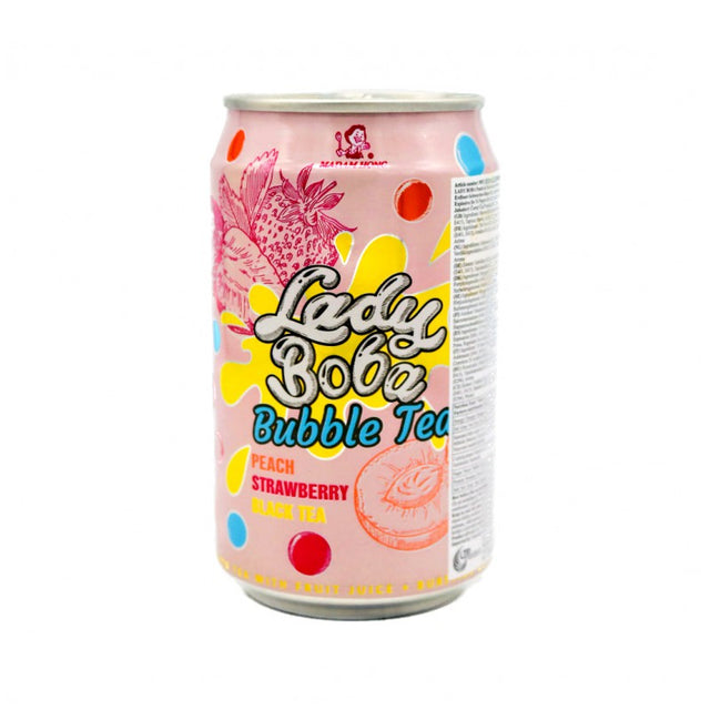Madam Hong Bubble Iced Tea Peach Strawberry 320ml