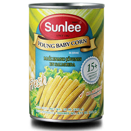 Sunlee Baby Corn 15+ 420g