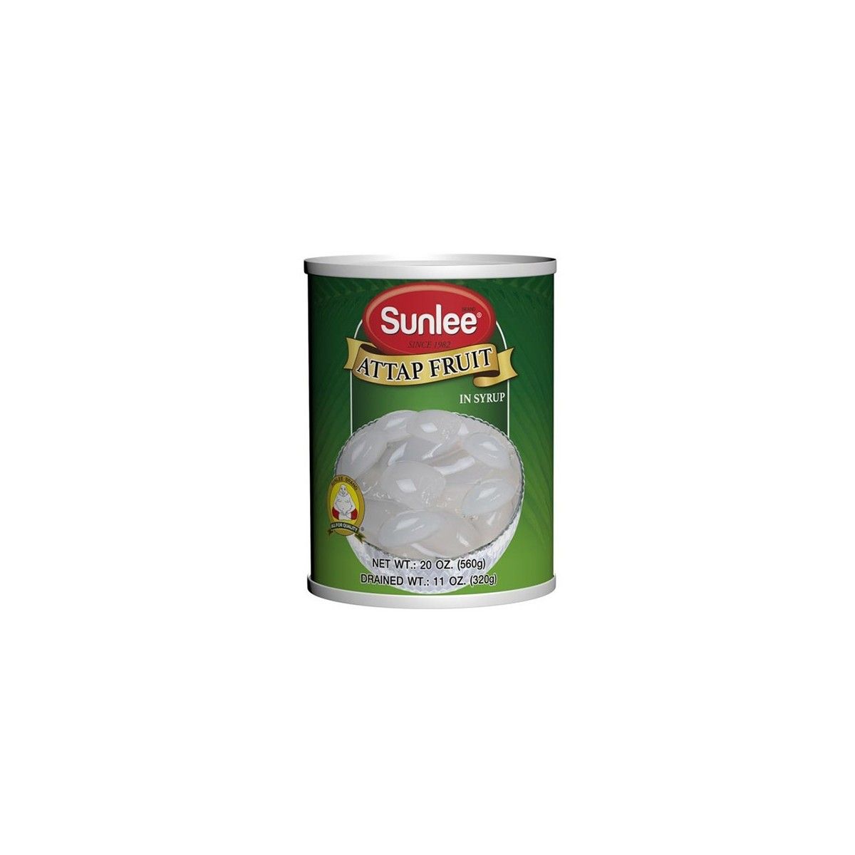 Sunlee Canned Attap Fruit in Syrup 560g (12-Pack Case)