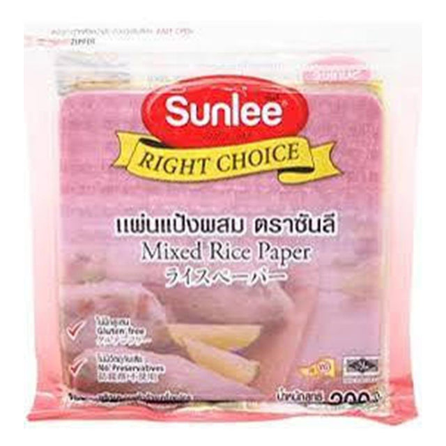 Sunlee Mixed Rice Paper Square 200g