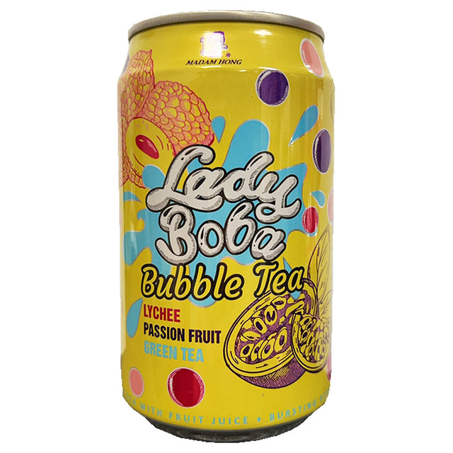 Madam Hong Bubble Iced Tea Lychee Passion Fruit 320ml